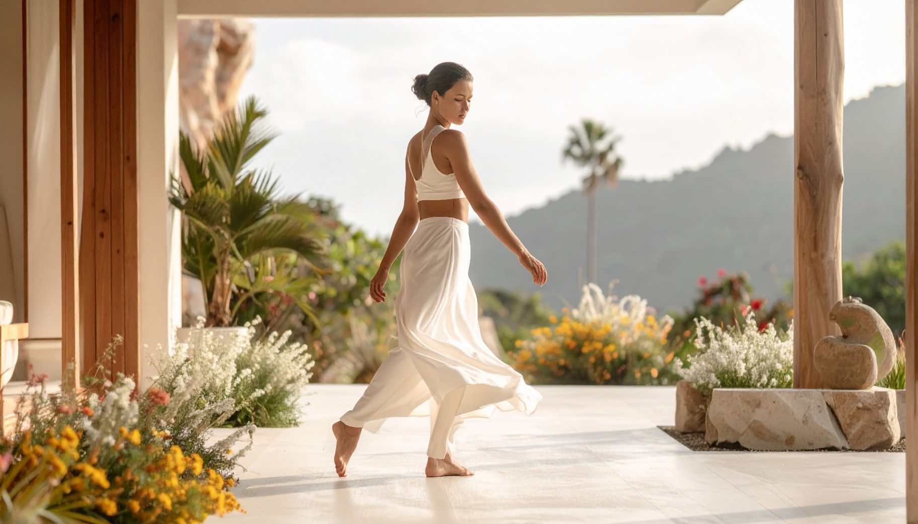A walk through golden-hour gardens